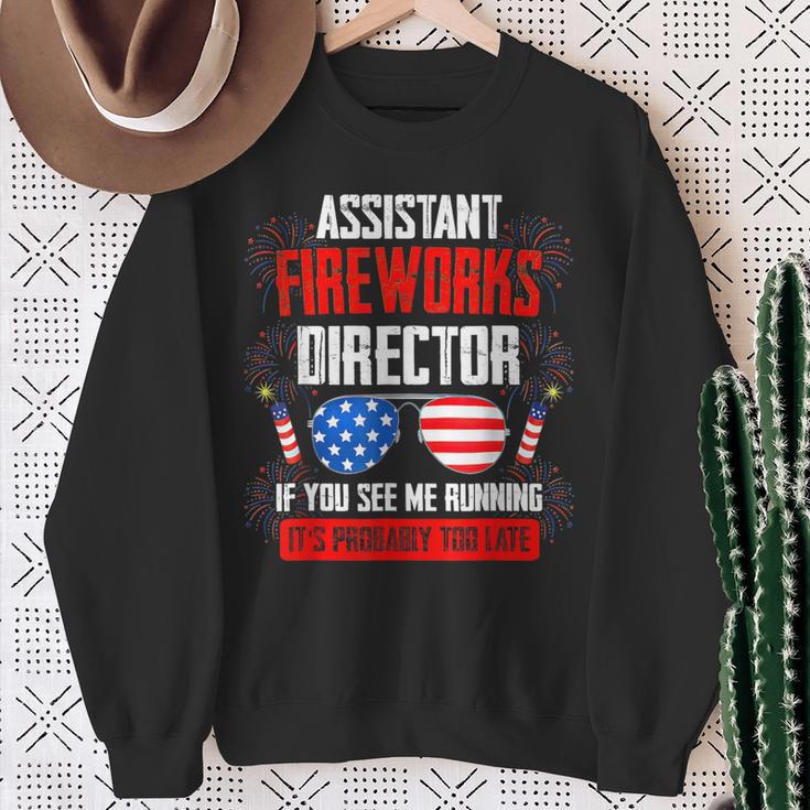 Assistant Fireworks Director If You See Running Sweatshirt Gifts for Old Women