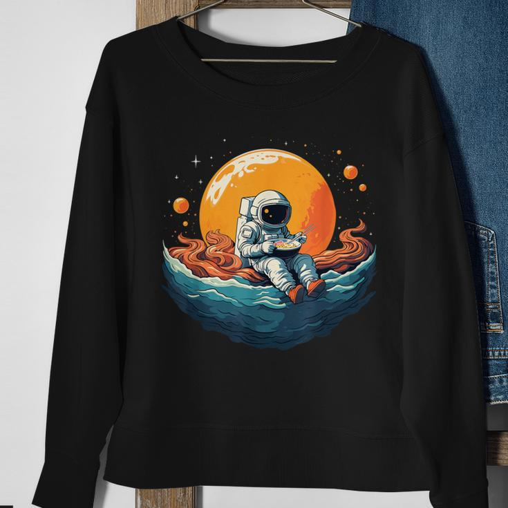 Astronaut Eats Ramen Anime Space Space Ramen Sweatshirt Gifts for Old Women