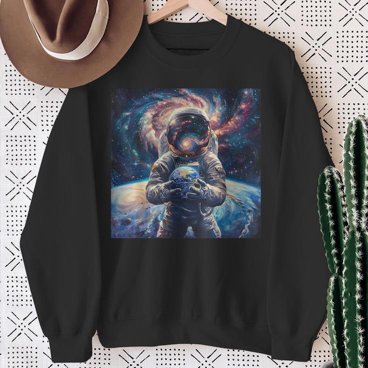 Astronauten Galaxie Weltraum Planeten Weltall Astronaut Sweatshirt Geschenke für alte Frauen