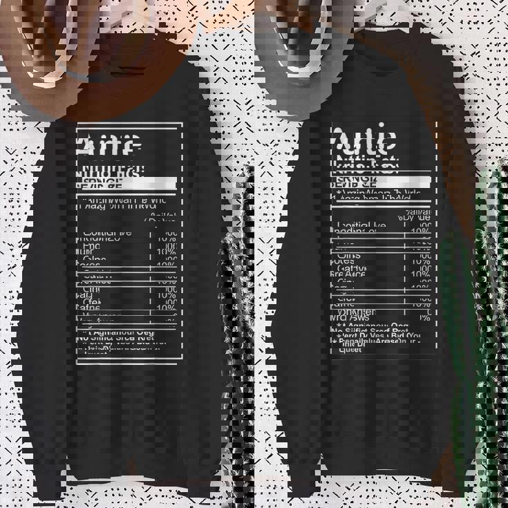 Auntie Nutrition Facts Sweatshirt Gifts for Old Women