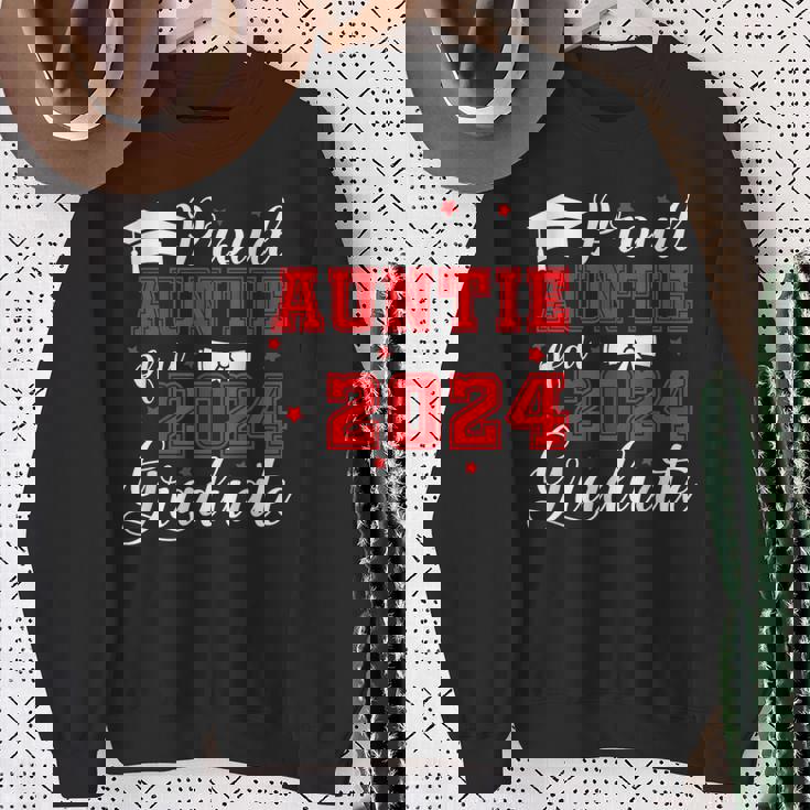 Auntie Senior 2024 Proud Auntie Of A Class Of 2024 Graduate Sweatshirt Gifts for Old Women
