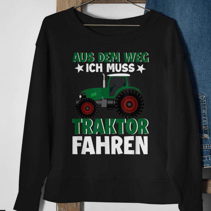 Aus Dem Weg Ich Muss Traktor Fahren Trecker Biobauer Sweatshirt Geschenke für alte Frauen