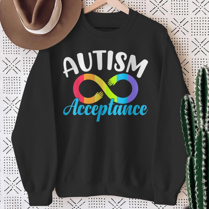 Autism Awareness Autism Infinity Acceptance Sweatshirt Gifts for Old Women