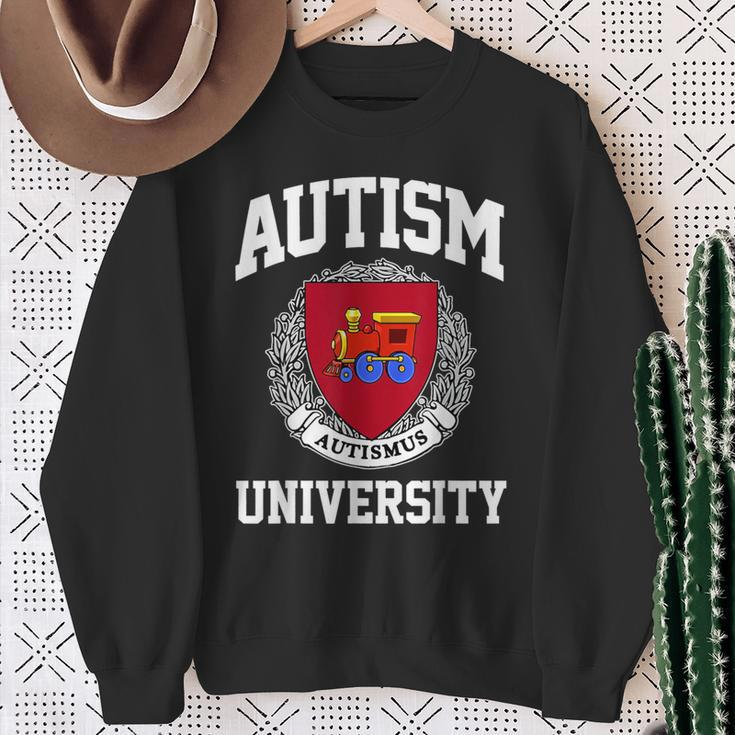Autism Awareness University Puzzle Pieces Support Autismus Sweatshirt Gifts for Old Women