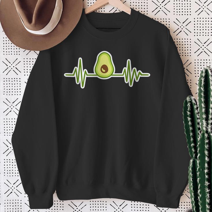 Avocado Heartbeat Sweatshirt Geschenke für alte Frauen