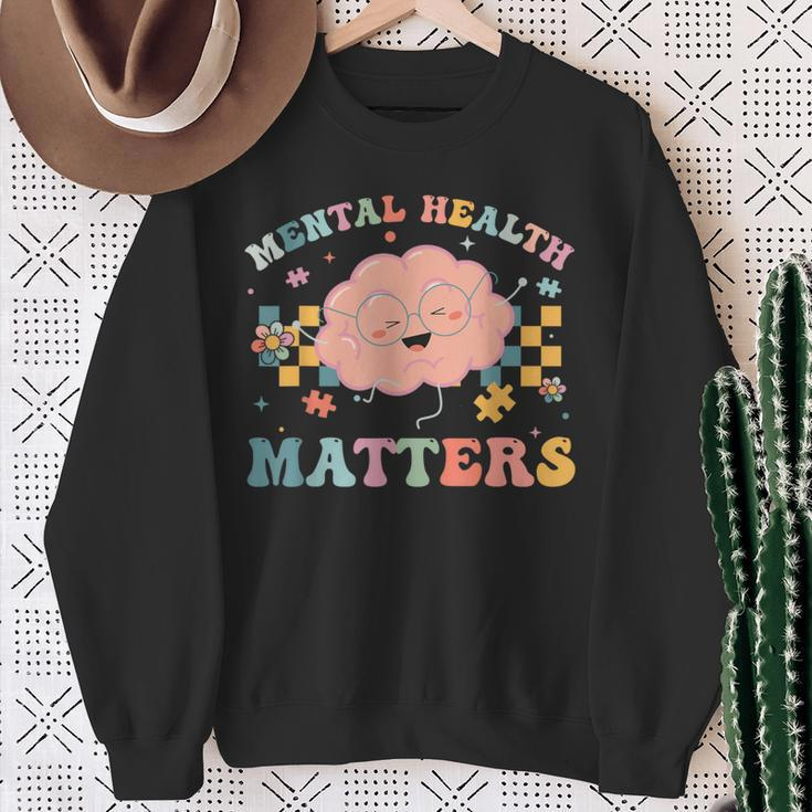 Awareness Mental Health Matters Mental Health Sweatshirt Gifts for Old Women