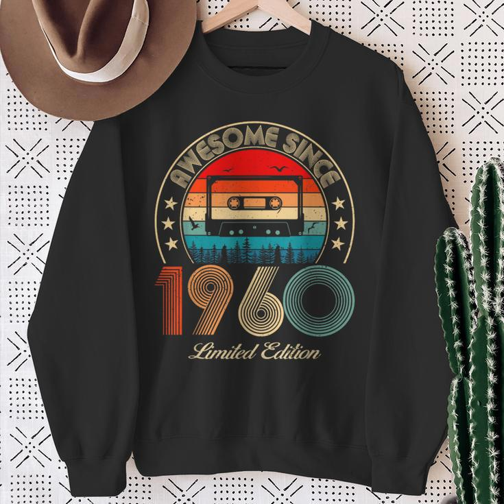 Awesome Since 1960 Classic Birthday 1960 Cassette Vintage Sweatshirt Gifts for Old Women