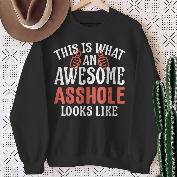 Awesome Asshole Vulgar Profanity Sweatshirt Gifts for Old Women