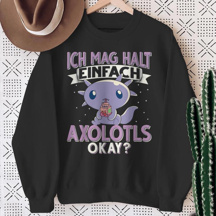 Axolotl Ich Mag Halt Einfach Axolotls S Sweatshirt Geschenke für alte Frauen