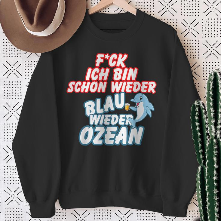 B06 Ich Bin Schon Wieder Blau Wie Der Ozean I Sprüche Sommer Sweatshirt Geschenke für alte Frauen