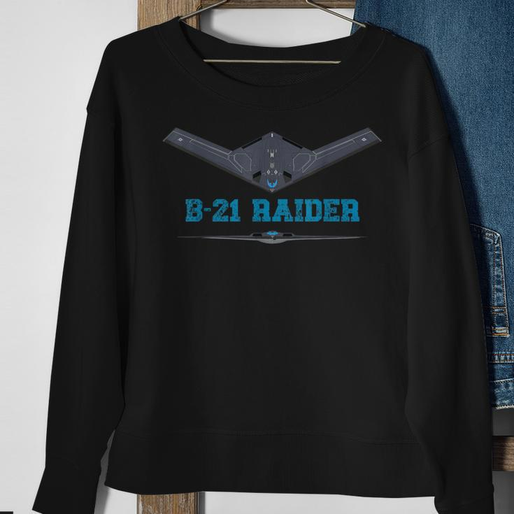B21 Raider Stealth Bomber Aircraft Usa Airplane Aviation Sweatshirt Gifts for Old Women