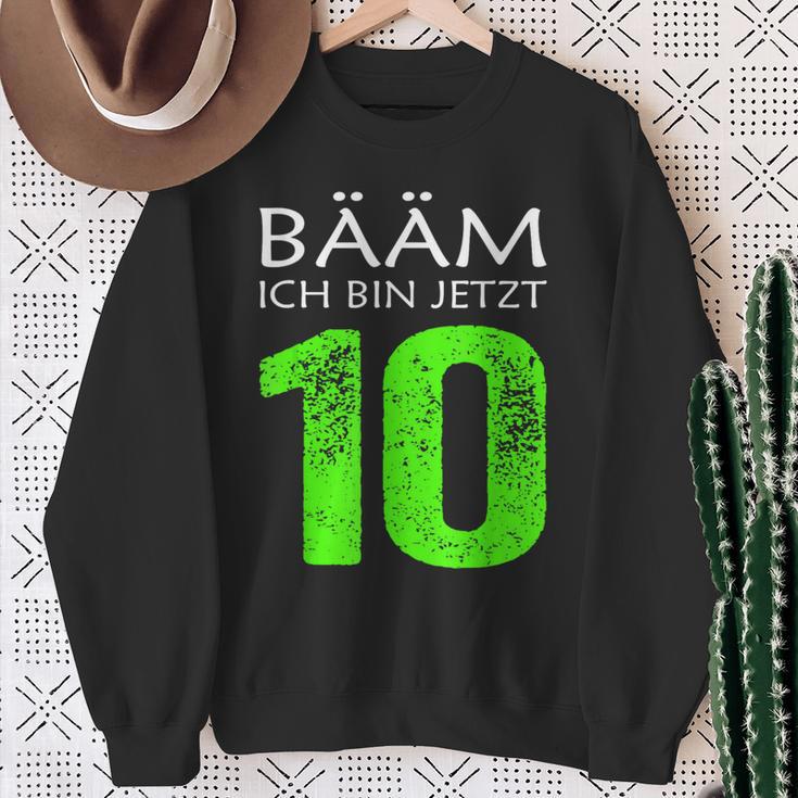 Bääm Ich Bin Jetzt 10 Jahre 10Th Birthday Children's Blue Sweatshirt Geschenke für alte Frauen