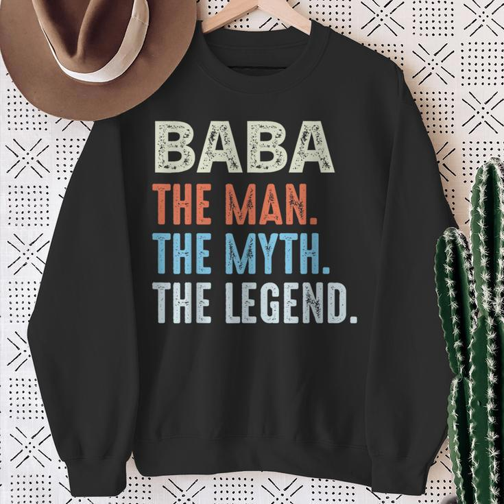 Baba Man The Myth The Legend Vintage Father's Day Sweatshirt Gifts for Old Women