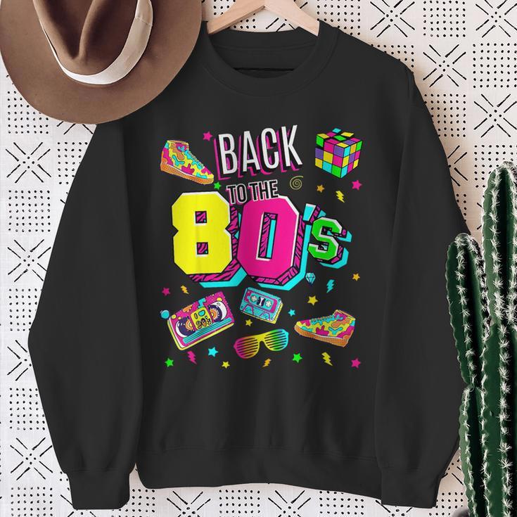 Back To 80'S 1980S Vintage Retro Eighties Costume Party Sweatshirt Gifts for Old Women
