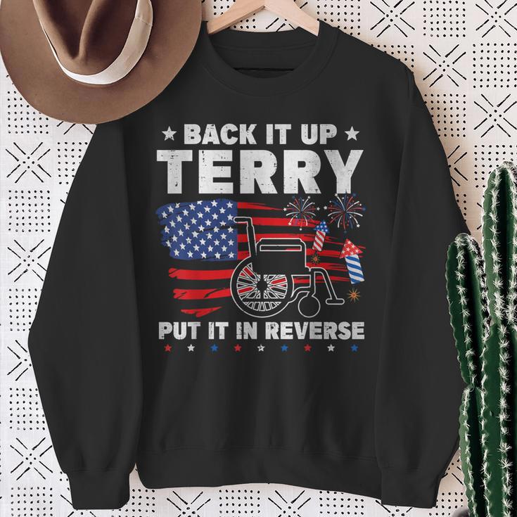 Back It Up Terry Put It In Reverse Firework 4Th Of July Sweatshirt Gifts for Old Women