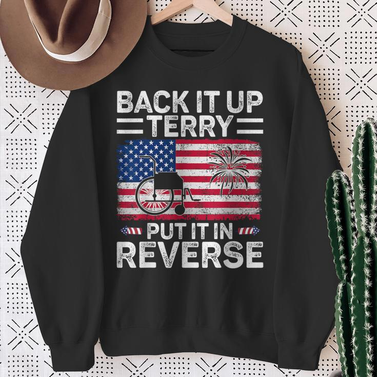 Back It Up Terry Put It In Reverse July 4Th Fireworks Terry Sweatshirt Gifts for Old Women