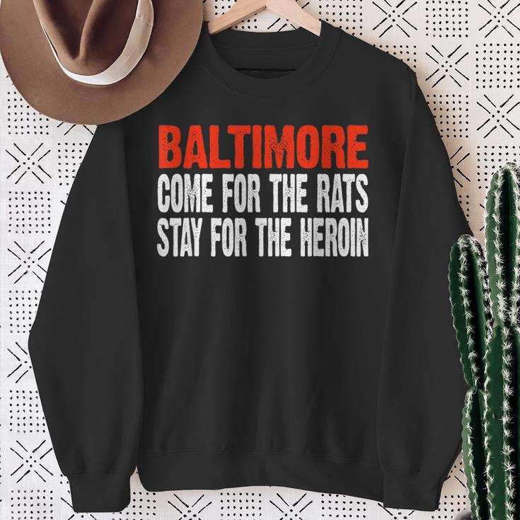 Baltimore Rats And Heroin Political Sweatshirt Gifts for Old Women