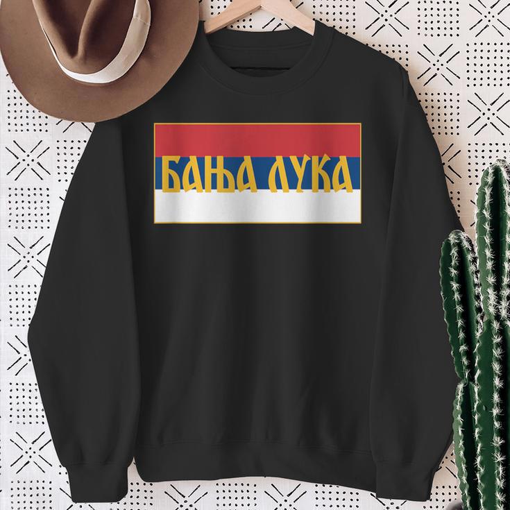 Banja Luka Rs Republic Srpska Serbian Flag Trobojka S Sweatshirt Geschenke für alte Frauen