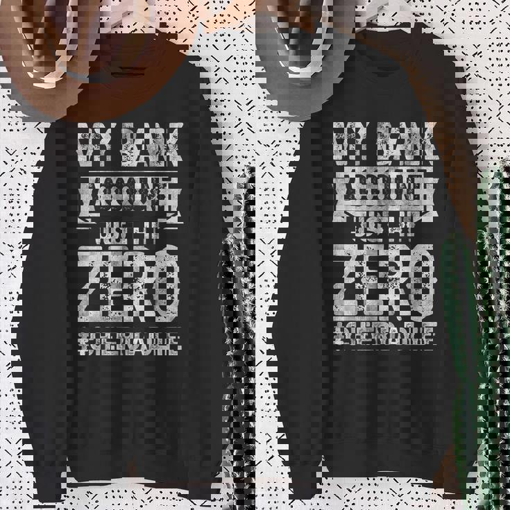 My Bank Account Just Hit Zero Cheer Dad Proud Cheer Father Sweatshirt Gifts for Old Women