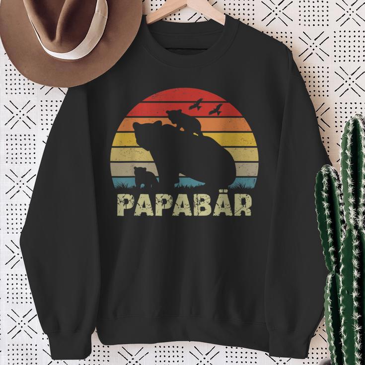 Bär Papaatertag Retro Papa Bär Sweatshirt Geschenke für alte Frauen