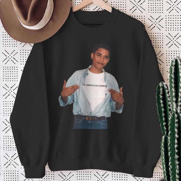 Barack Obama Retro Collegeintage Young Obama Sweatshirt Geschenke für alte Frauen