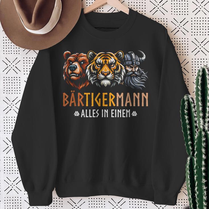 Bärtigermann Alles In Ein Bear Tiger Maniking Sweatshirt Geschenke für alte Frauen