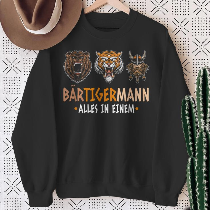 Bärtigermann Alles In Einem Bär Tiger Viking Man Sweatshirt Geschenke für alte Frauen