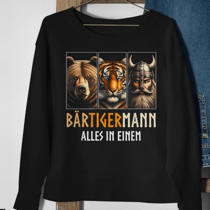 Bärtigermann All In One Retro Viking Black Sweatshirt Geschenke für alte Frauen