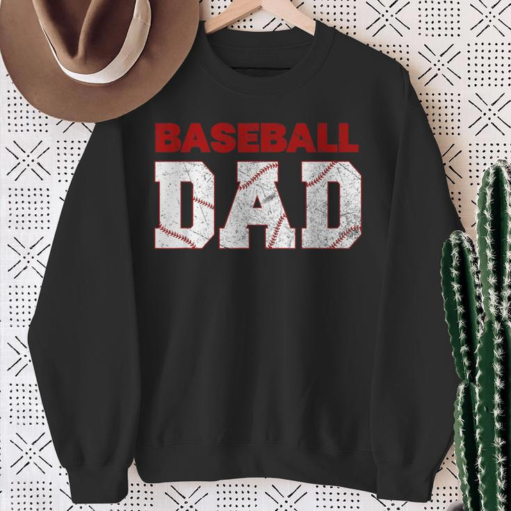 Baseball Dad Happy Fathers Day For Boys Kid Sweatshirt Gifts for Old Women