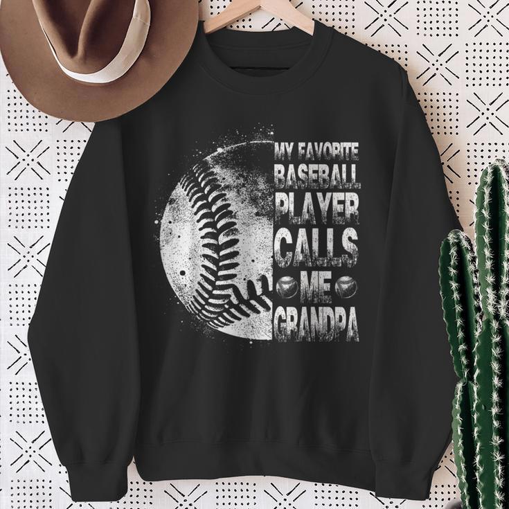 Baseball- Mein Lieblingsspieler Nennt Mich Opa Papa Sweatshirt Geschenke für alte Frauen