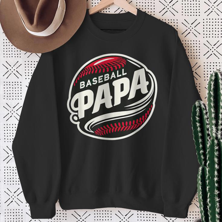 Baseball Papa Baseball Spieler Lustig Baseball Papa Familie Sweatshirt Geschenke für alte Frauen