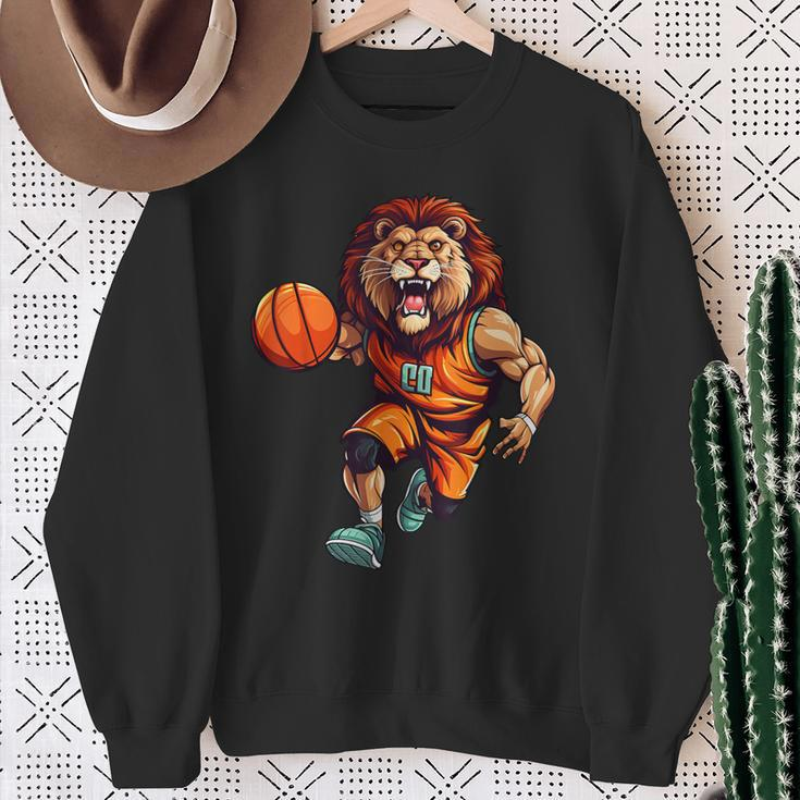 Basketball Lion Sweatshirt Geschenke für alte Frauen