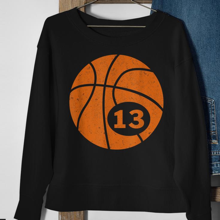 Basketball Player Jersey Number 13 Thirn Graphic Sweatshirt Gifts for Old Women