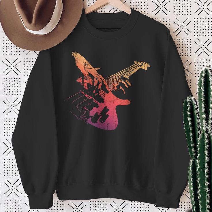 Bass Guitarintage Retro For Bassist Sweatshirt Geschenke für alte Frauen