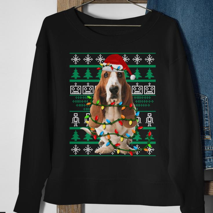 Basset Hound Dog Christmas Ugly Christmas Sweater Sweatshirt Gifts for Old Women