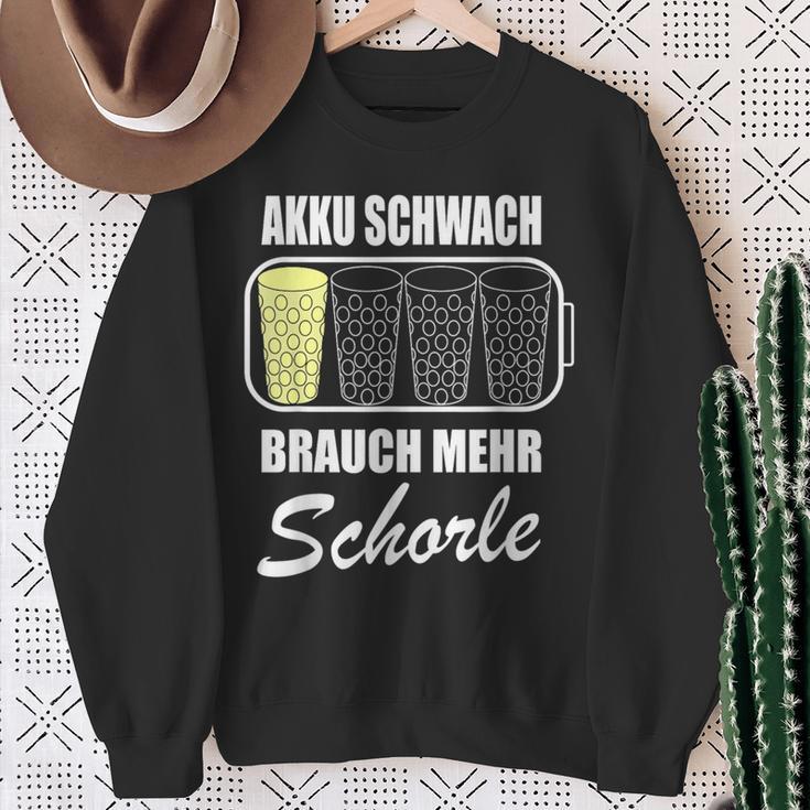 Battery Weak Brauch Mehr Schorle Dubbeglas Pfalz Weinfest Sweatshirt Geschenke für alte Frauen