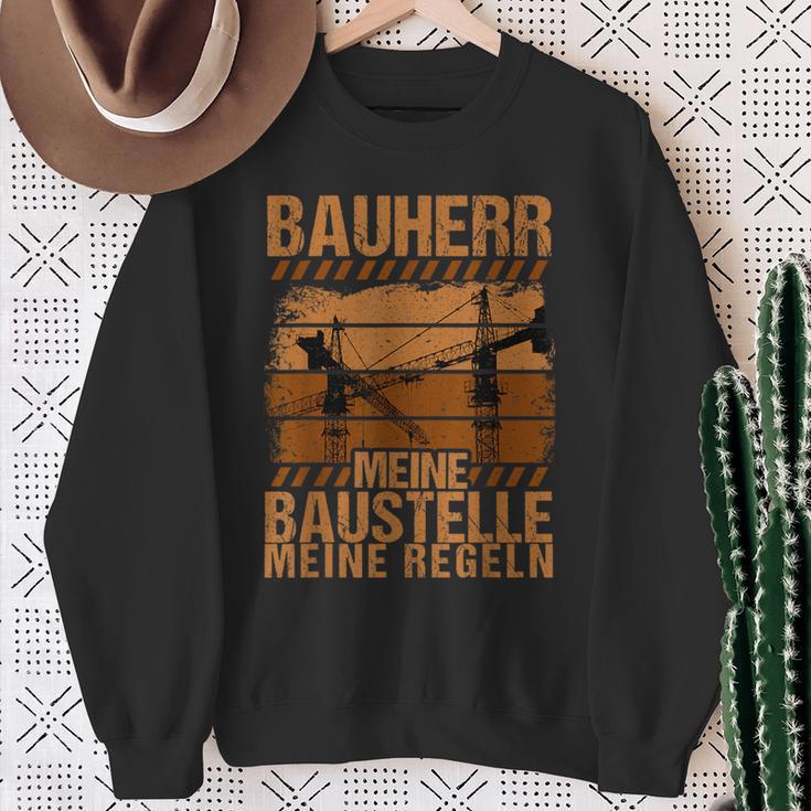 Bauherr Meine Bausite Meine Rules Sweatshirt Geschenke für alte Frauen