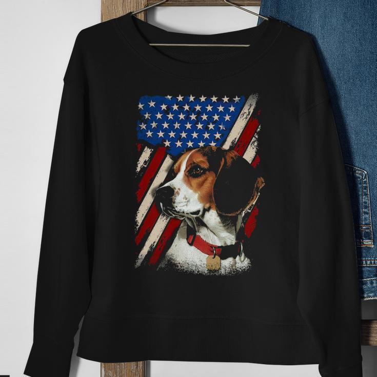 Beagle American Flag Bandana Patriotic 4Th Of July Sweatshirt Gifts for Old Women