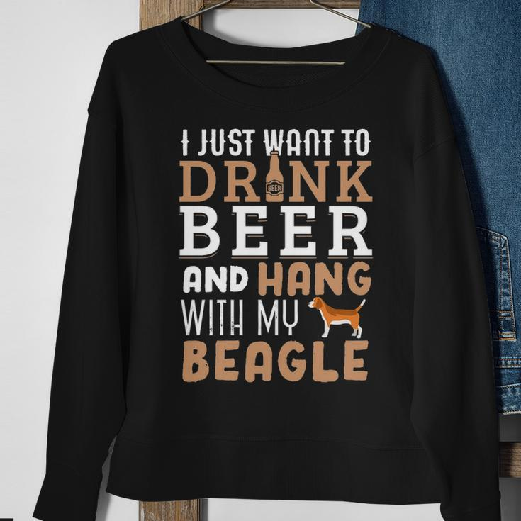 Beagle Dad Father's Day Dog Lover Beer Sweatshirt Gifts for Old Women