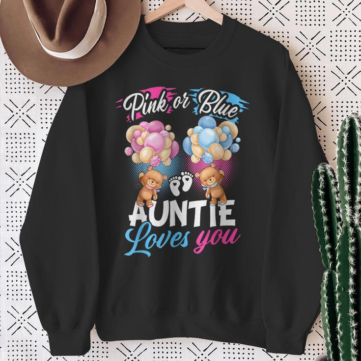 Bears Pink Or Blue Auntie Loves You Gender Reveal Sweatshirt Gifts for Old Women
