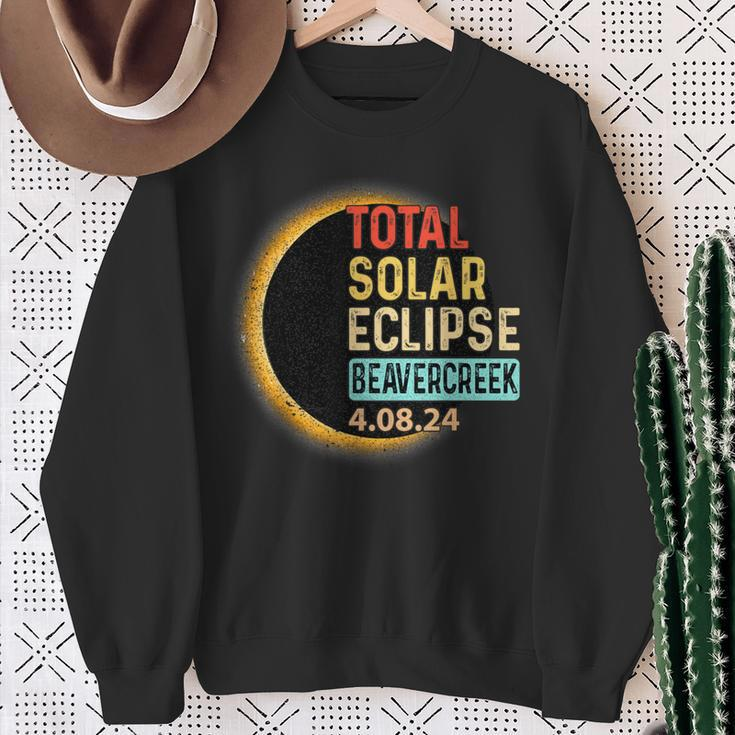 Beavercreek Ohio Oh Total Solar Eclipse Party 2024 Totality Sweatshirt Gifts for Old Women