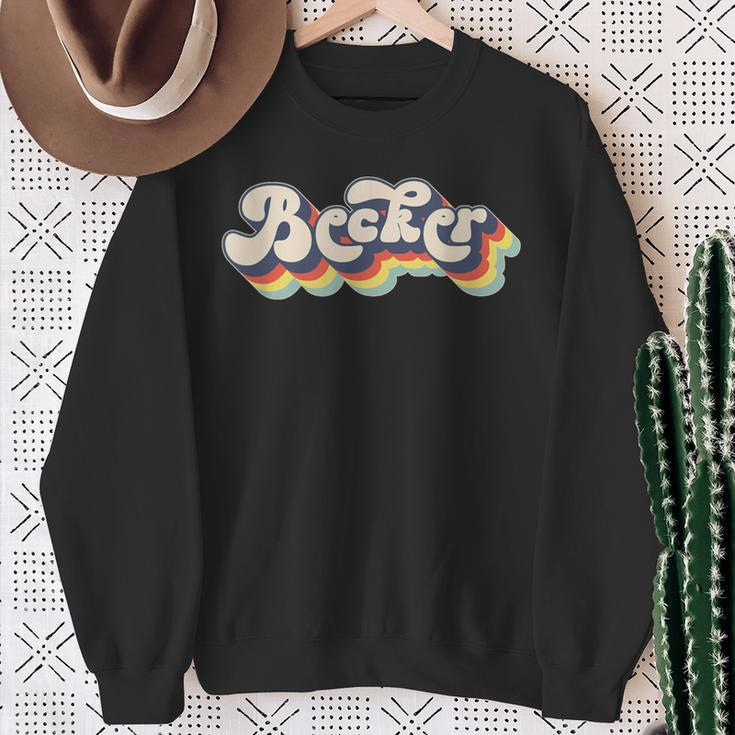 Becker Family Name Personalized Surname Becker Sweatshirt Gifts for Old Women