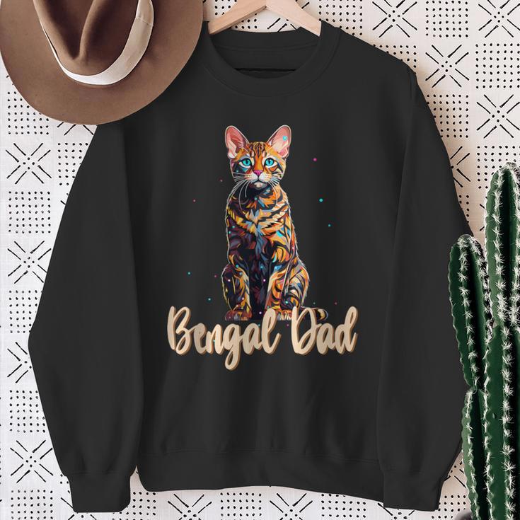 Bengal Katzen-Papa Cat Dad Daddy Father Haustiere Familie Sweatshirt Geschenke für alte Frauen