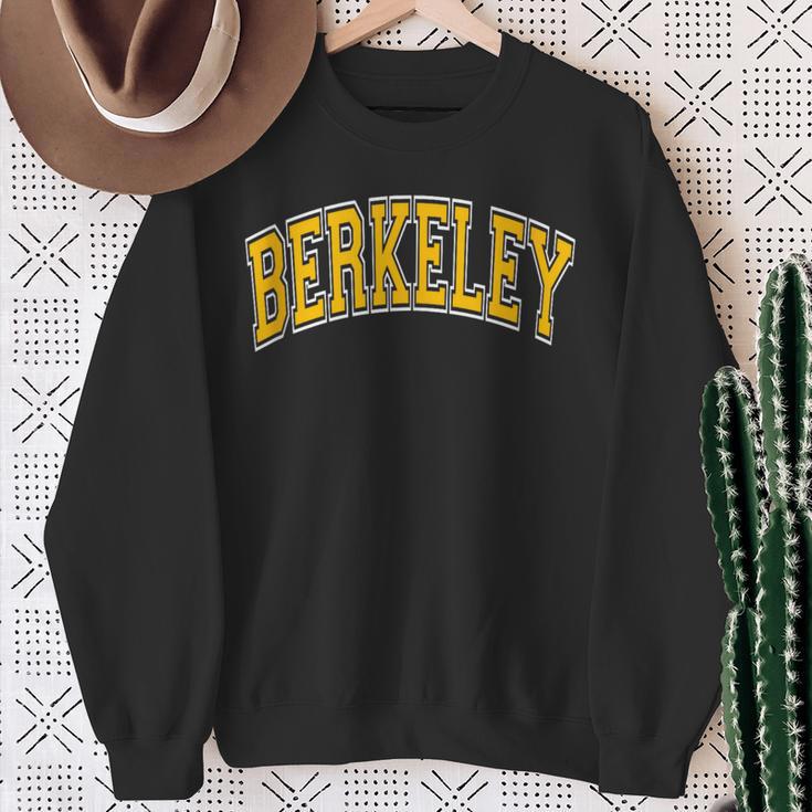 Berkeley Arched Amber Text Sweatshirt Gifts for Old Women