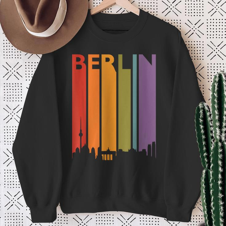 Berlin Skyline Retro Souvenir Vintage Berlin Sweatshirt Geschenke für alte Frauen