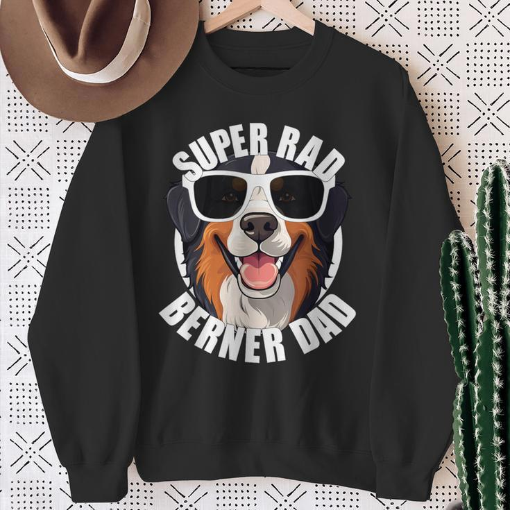 Bernese Mountain Dog Berner Dad Super Rad Puppy Dog Sweatshirt Gifts for Old Women