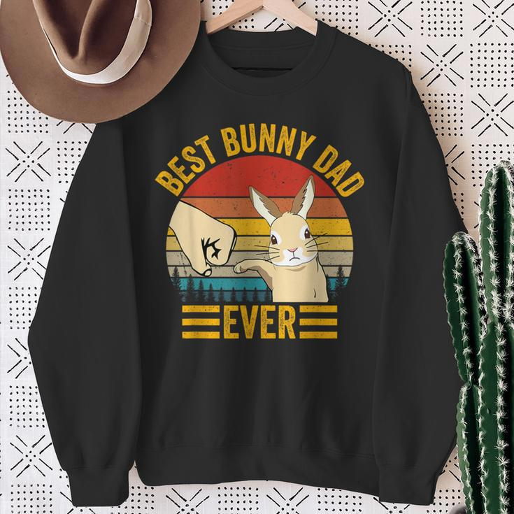 Best Bunny Dad Ever Rabbit Lover Father Pet Rabbit Sweatshirt Gifts for Old Women