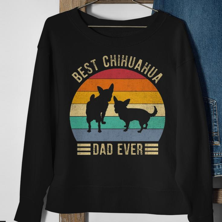 Best Chihuahua Dad Ever Retro Vintage Dog Lover Sweatshirt Gifts for Old Women