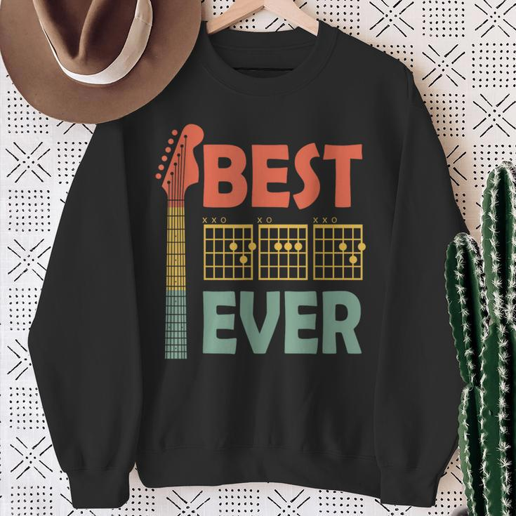 Best D A D Ever Guitarist Dad Guitar Daddy Father Husband Sweatshirt Gifts for Old Women