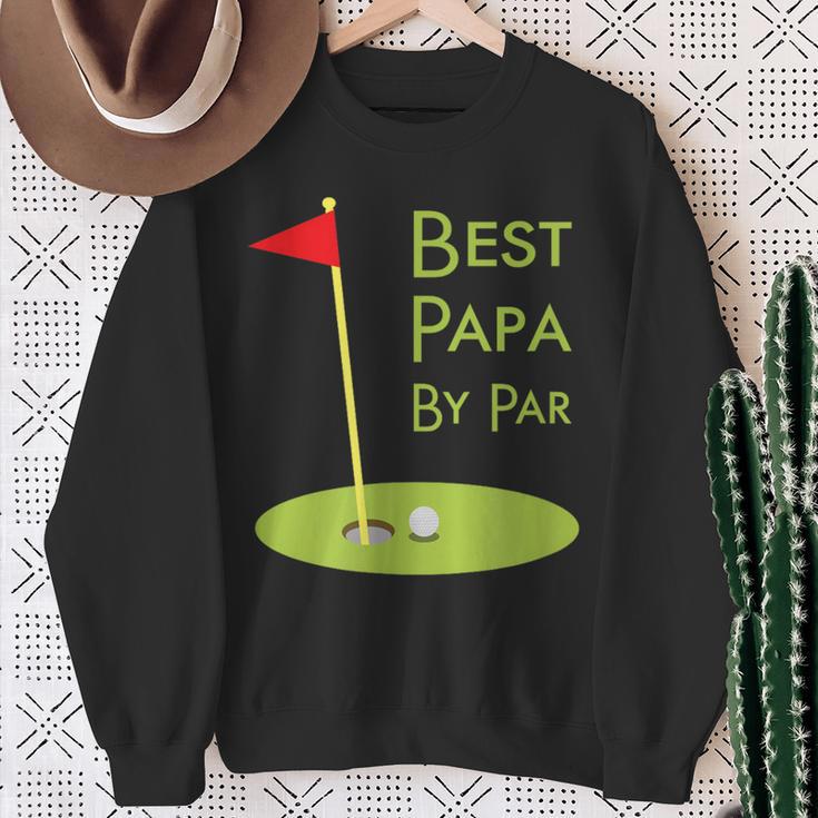 Best Dad By Paratertagsgeschenk Für Papa-Golfer Sweatshirt Geschenke für alte Frauen